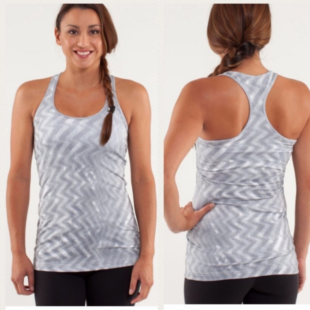 LULULEMON Cool Racerback Tank Blazer Fossil Print
